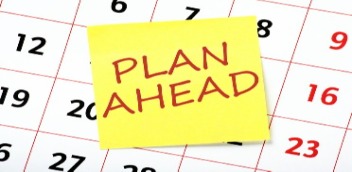 plan ahead calendar sign